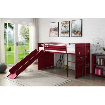 Lit mezzanine simple Cargo avec glissade
