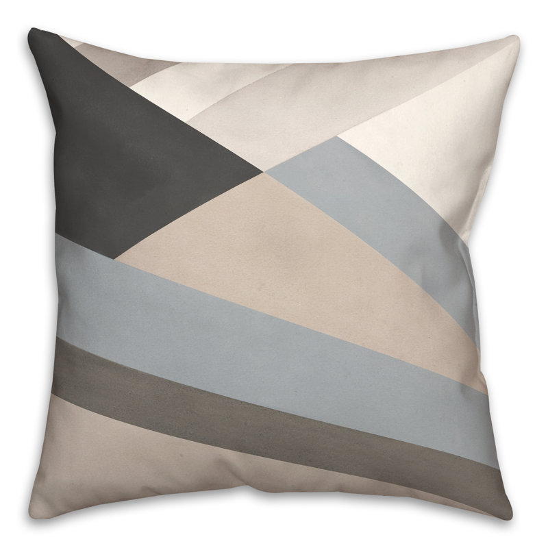 Abstract Geometric 18" Square Polyester Throw Pillow