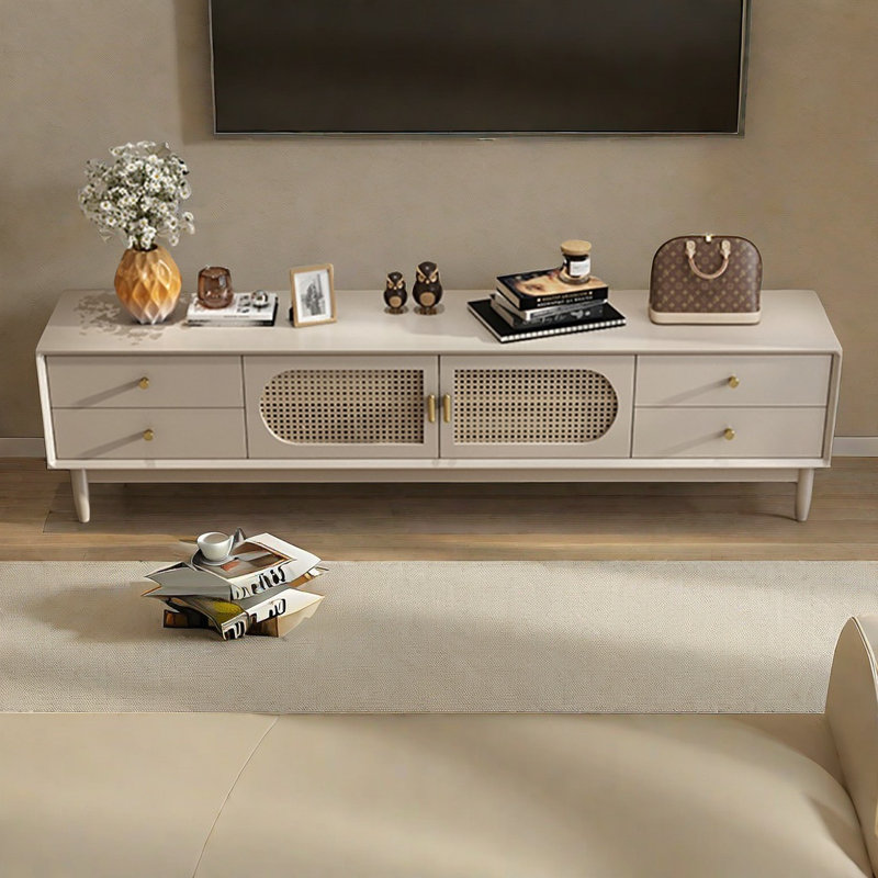Meuble télé rétro moderne, H 20,1 po x L 78,7 po x l 13,6 po