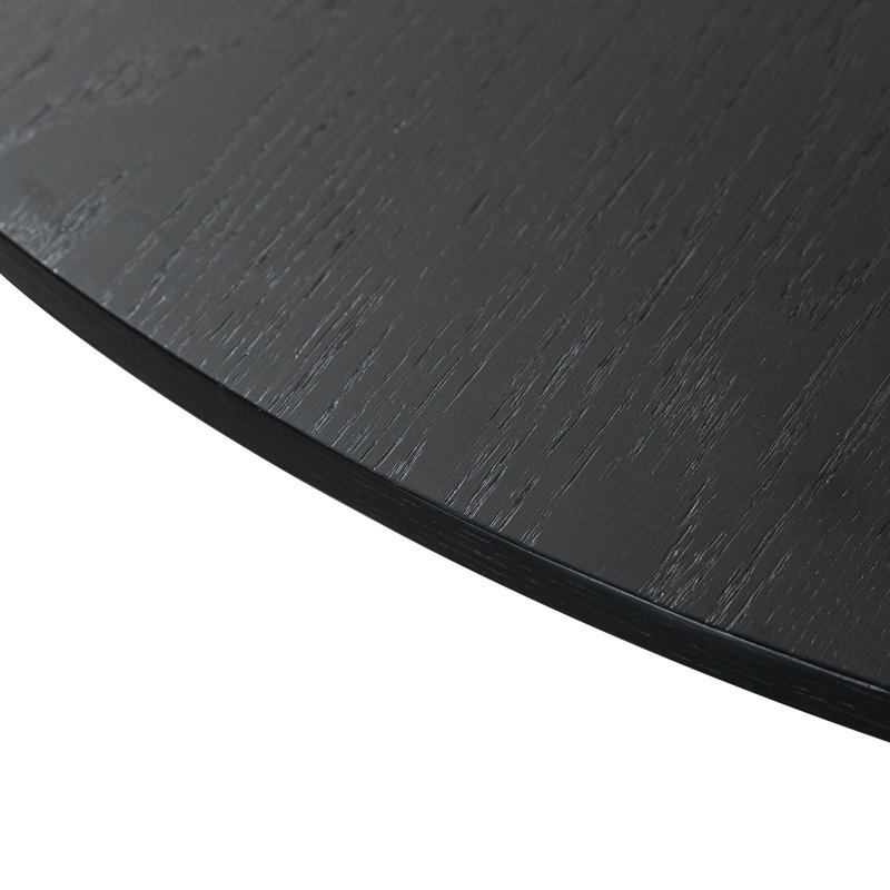 Table de salle à manger en bois massif, Noir, noir, noir, noir, H 30 po x L 52 po x l 52 po