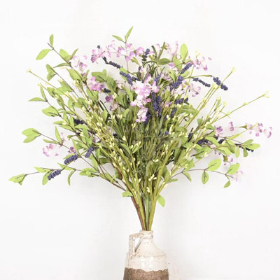 Arrangement floral de baies artificielles de 24 po pour le remplissage de vase et le long feuillage floral de la campagne