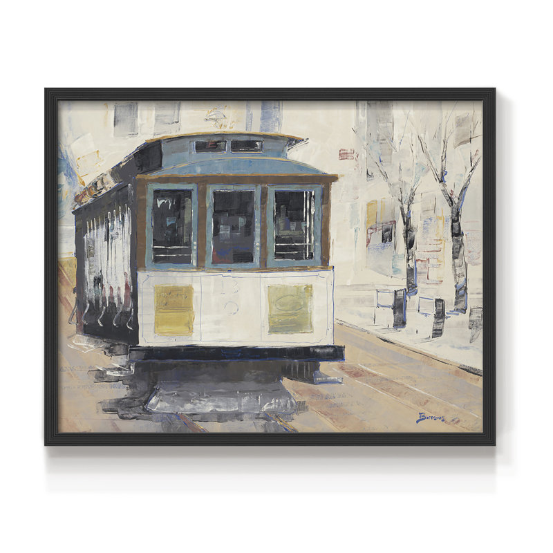 Cable Town -Framed Print - Restickable, Black, 16" H x 20" W
