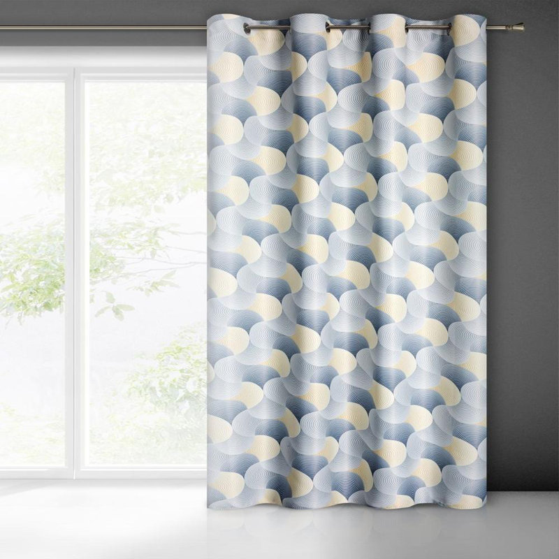 Aaronjoshua Room Darkening Curtain Single Panel, Light Blue