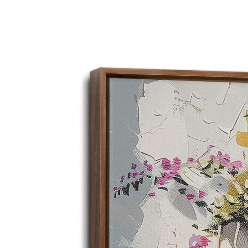 Impression sur toile Bougainville Break, Cadre flottant en noyer, 8 po x 12 po