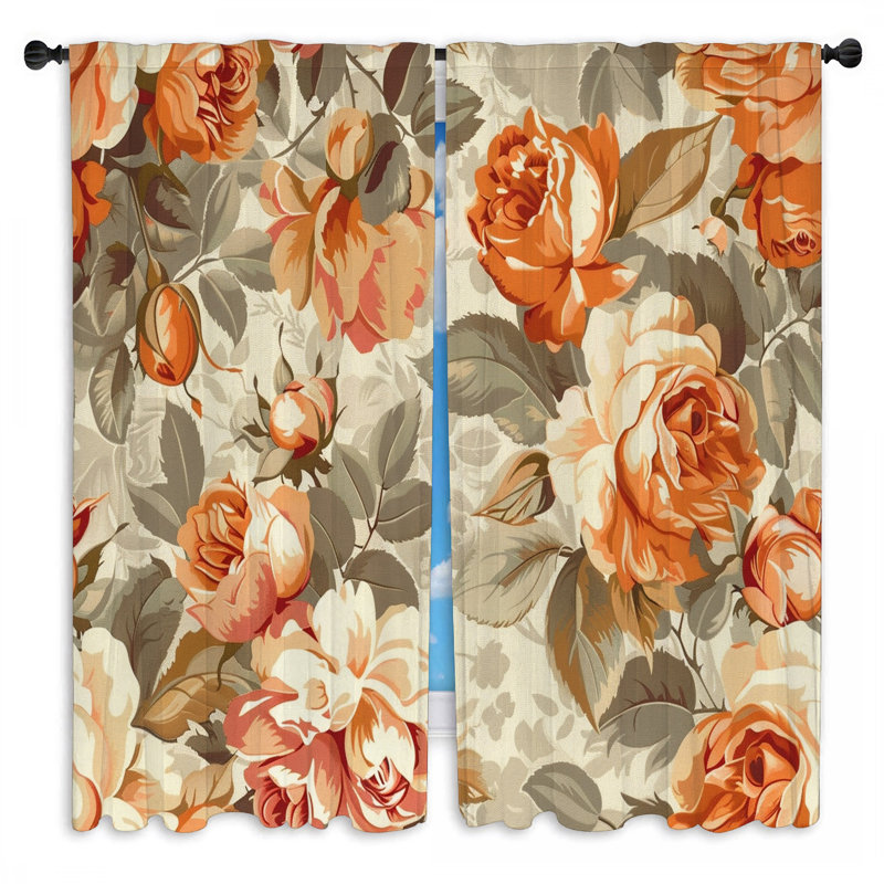 Paire de rideaux obscurcissant en polyester Mudgett, L 20 po x L 61 po