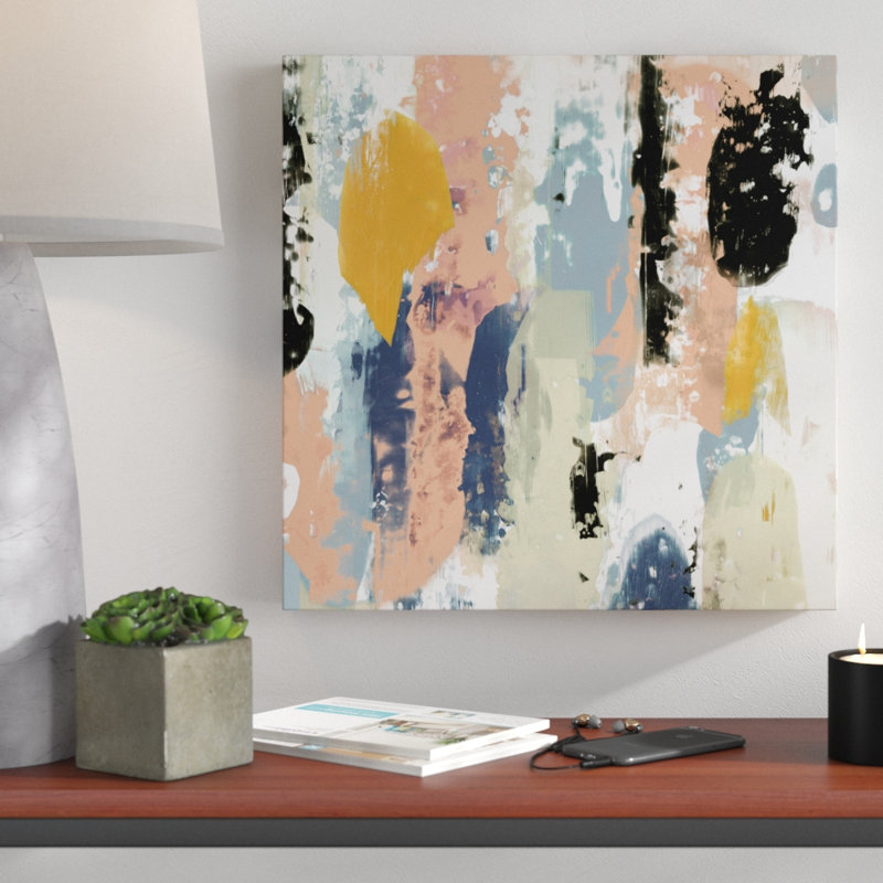 « bleuet nuancier ii », peinture sur toile tendue, H 18 po x l 18 po x P 2 po