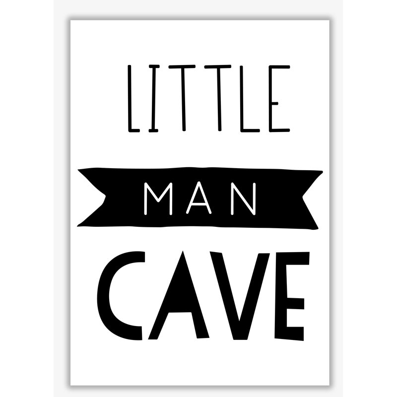 Little Man Cave Banner - Print, No Frame, 30 cm H x 21 cm W x 1 cm D