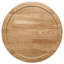 Table d'appoint brune ronde en bois massif