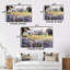Ensemble de décorations murales en métal Calming Lavender Hues IV - Paysages