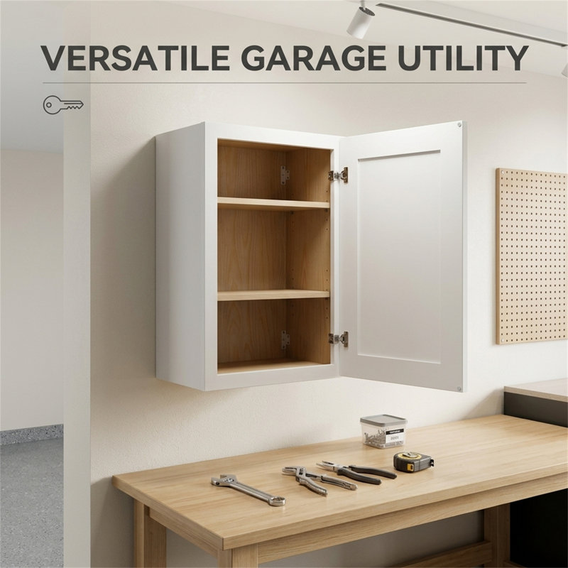 21" Solid Wood Cabinet with Soft-Close Door & Adjustable Shelves