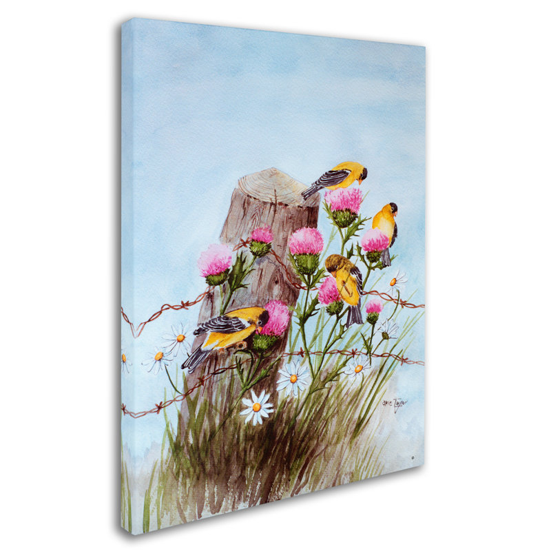 Dugazon «American Goldfinch», reproduction sur toile tendue, H 19 po x l 14 po