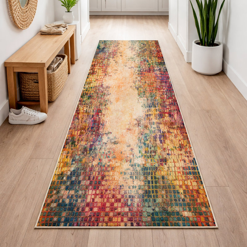 Oriental Machine Tufted Shag Area Rug, Rectangle 80 x 150 cm