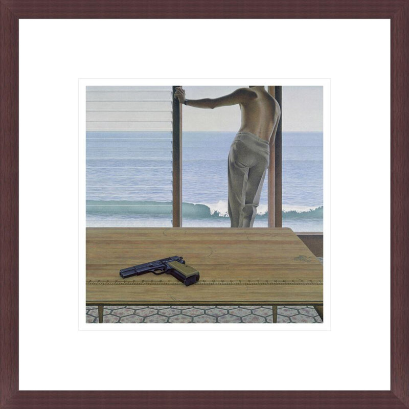 Pacific d'Alex Colville - Reproduction giclée encadrée, H 13,75 po x l 13,75 po