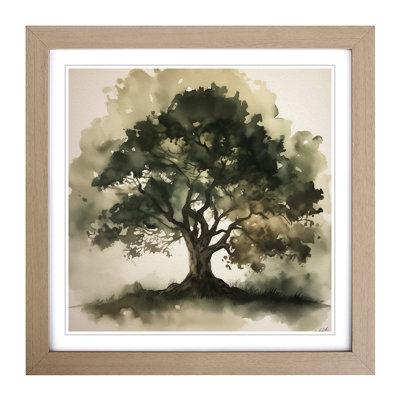 Tree Ink Wash No.1 - Framed Print