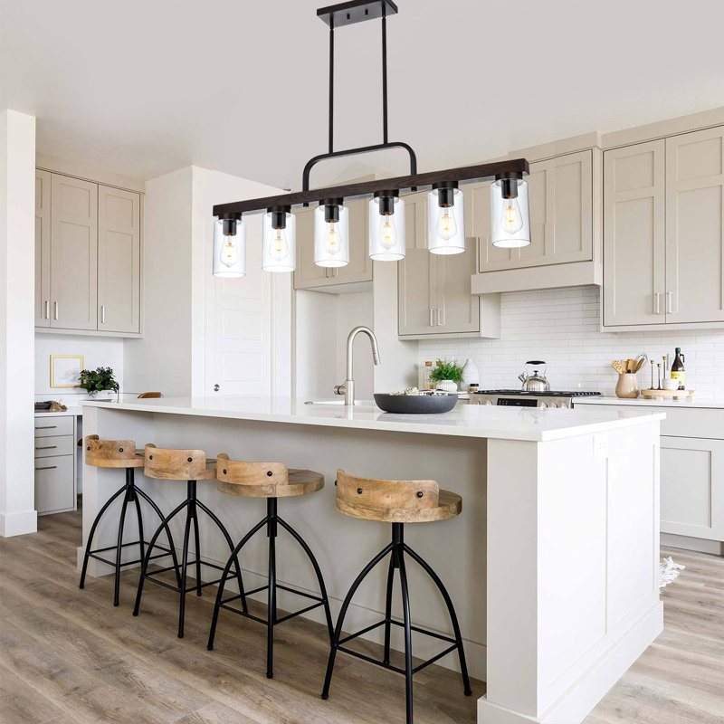 Lustre linéaire à 5 lumières pour îlot de cuisine Josman