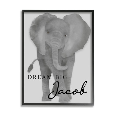 Dream Big Elephant cmw-021 Personalized Wall Art