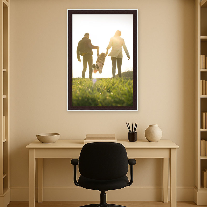 Cadre photo Maya, Maya espresso argenté, 24 x 36