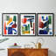 Colorful Shapes I - Impression personnalisée de qualité supérieure avec cadre mat - 3 pièces-1795998672-1795998678