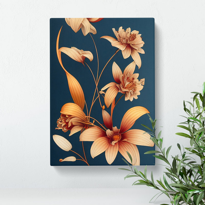 The Admirable Flowers - Wall Art, Wrapped Canvas, 50cm H x 35cm W, No Matte