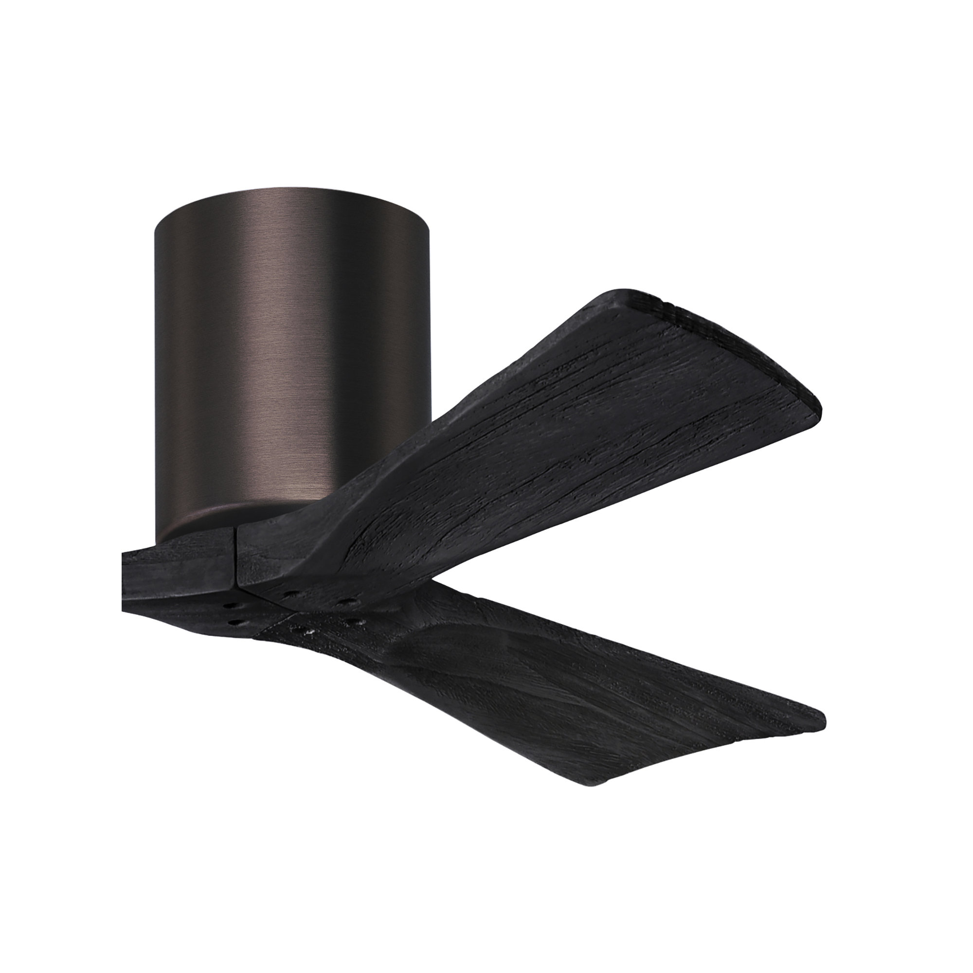 Olivier 3 Blade Ceiling Fan, Matte Black, 42", Brushed Bronze
