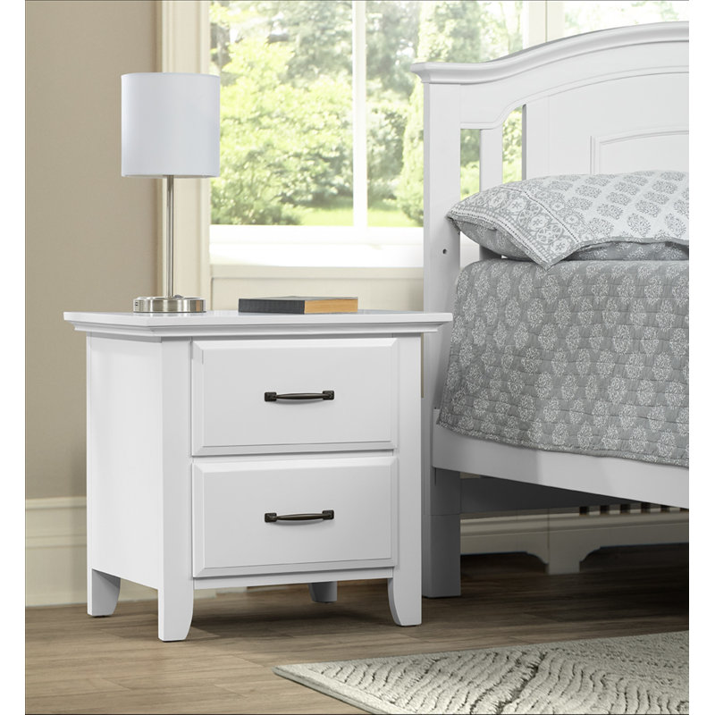 Willowbrook 2 Drawer Nightstand, White