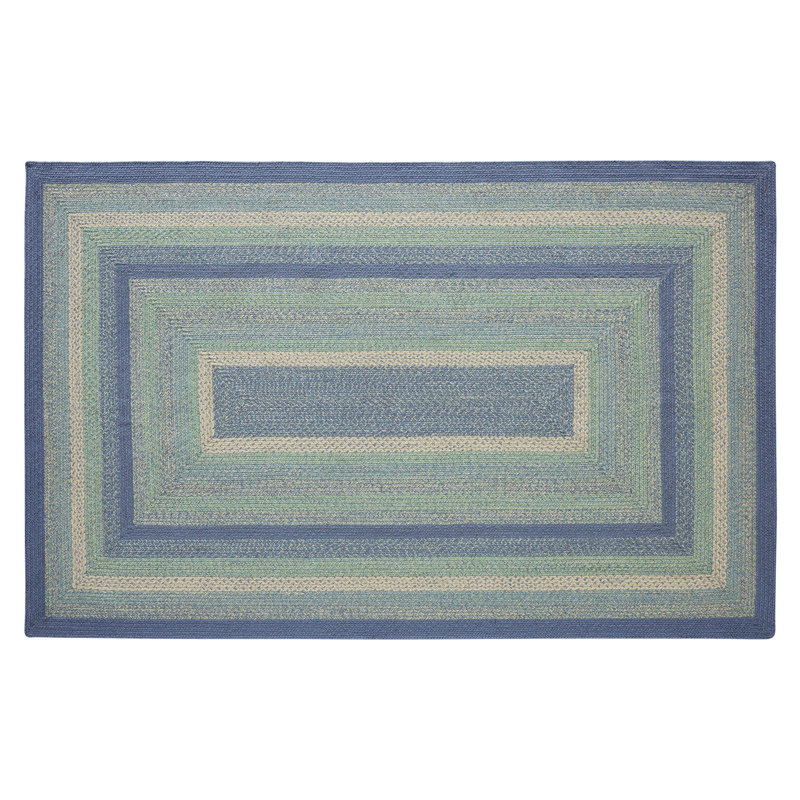 Maronay Hand Braided Geometric Indoor Rug, Rectangle 5' x 8'