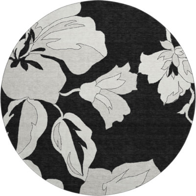 Premium Machine Washable Prisco Black Rug