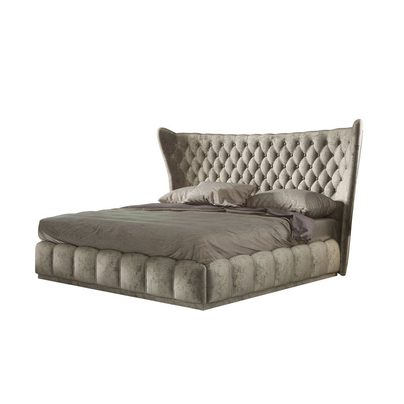 Annalya Upholstered Wingback Bed, King