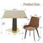 Ensemble de table de conférence carrée 5 pièces avec 4 chaises en similicuir-127658688