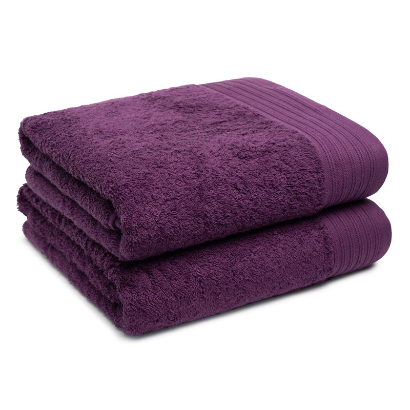 Lorena Midweight Bath Sheet, Plum