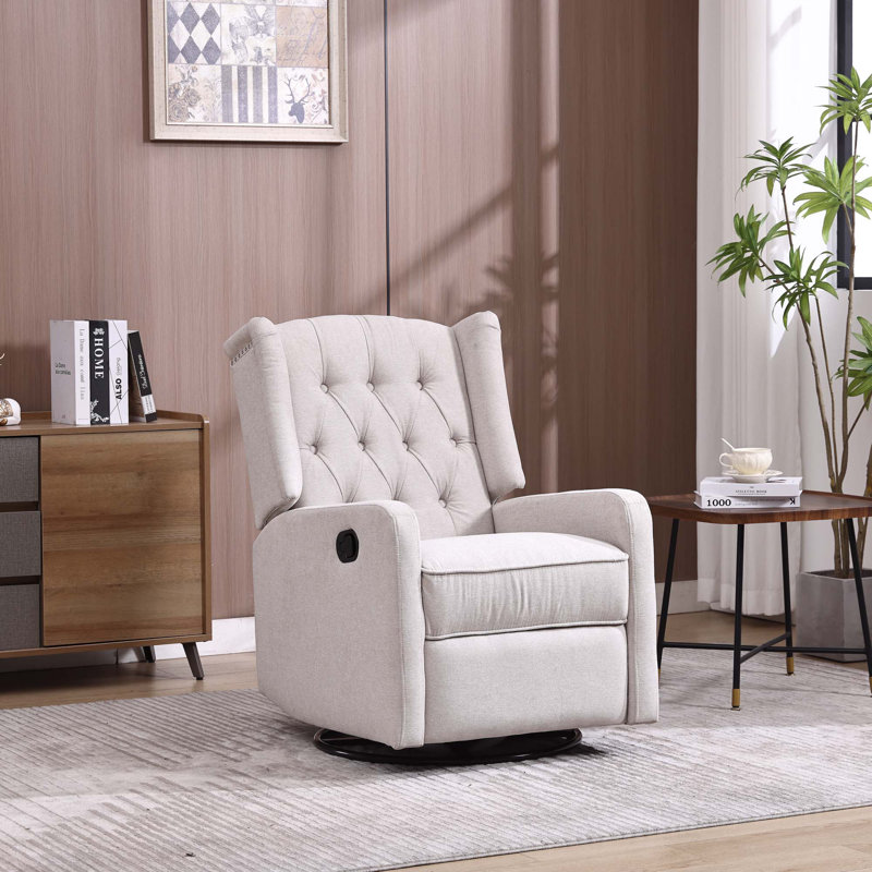 Fauteuil inclinable berçant, Lin beige
