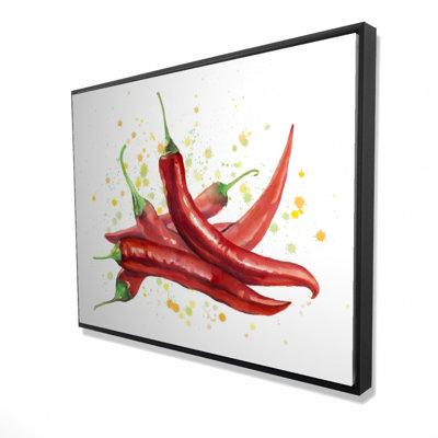 Red Hot Peppers Print On Canvas