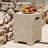 42-Inch Round Concrete Propane Fire Pit Table with Tank Cover and Wind Guard,Beige-511249484