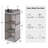 3-Shelf Fabric Hanging Closet Organizer, Foldable Wardrobe Storage Shelf for Clothes, Bags, Shoes