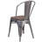 Kewaunee Metal Stackable Chair with Wood Seat-1976427551