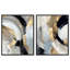«Golden Archway Duo», reproduction d'art sur toile encadrée, ensemble d'art mural Boho doré par Art Remedy, cadre noir, 16 x 20-642501720-642501713