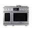 48" Dual Fuel Pro-Range 6 Burners With Griddle, Transitional, Silver, NG/LP
