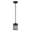 Mini luminaire suspendu simple noir réglable avec abat-jour cage pour îlot de cuisine
