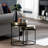 Zarrion 2-Piece Textured Brass Nesting Table Set