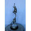 Nifao Collection Two Voluptuous Women Climbing a Rope Statue, Silver Finish 10" x 10" x 29"H