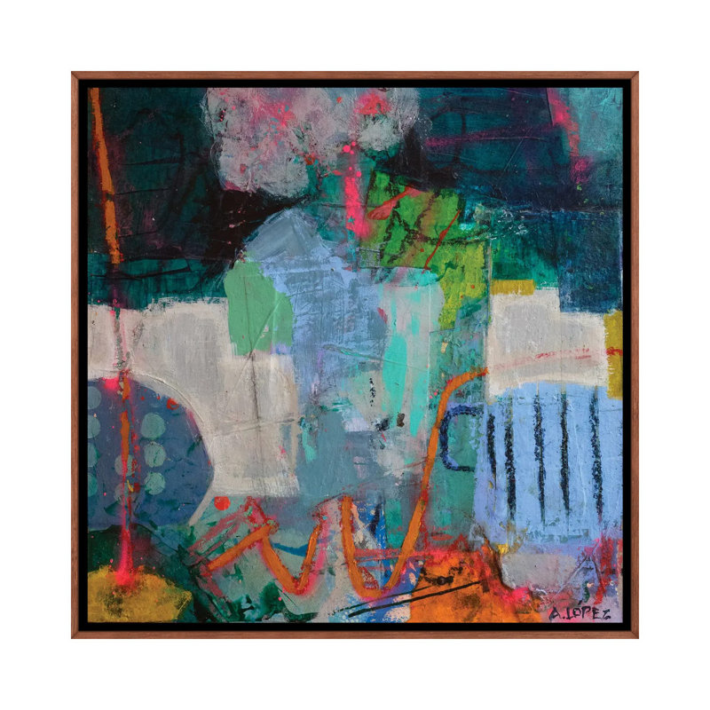 «The Blue», reproduction d'art mural, H 26 po x l 26 po, Reproduction encadrée sans passe-partout, Brun