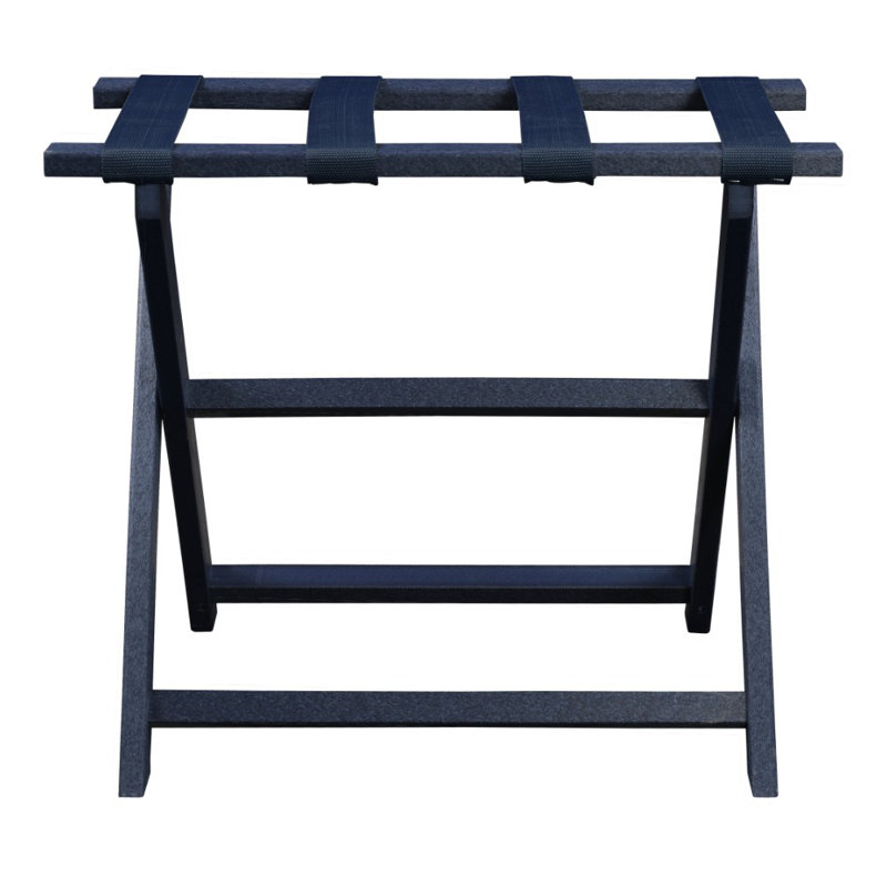 Navy Blue Eco-friendly Recycled Plastic Folding Luggage Rack