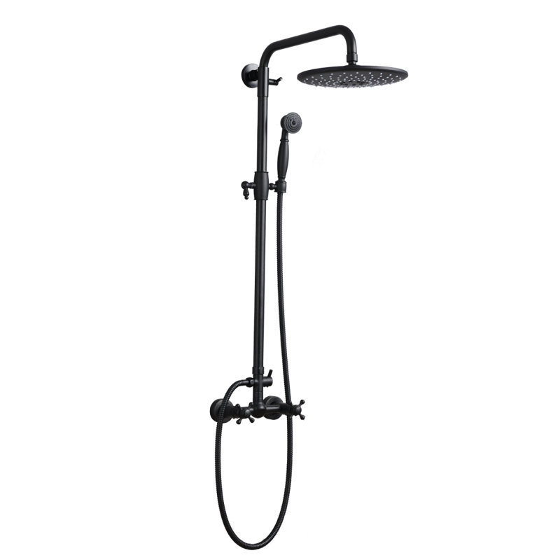 Handshower  Shower Head With Handheld Shower System With 8" Rain Shower Headrain Shower System Dual Shower Combo  Matte Black