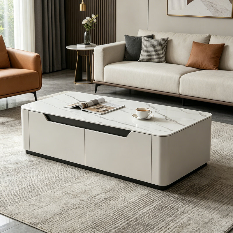 Table basse moderne avec tiroir de rangement