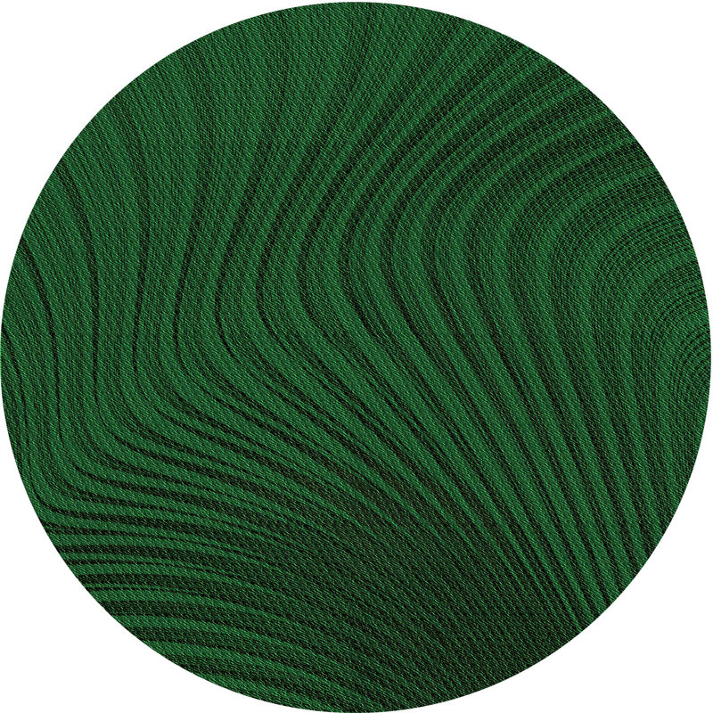 Tapis 100% motif lavable à la machine 1819-GRN, Rond 5 pi