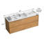 60 Inches Modern Bathroom Vanity Wall Mounted Floating Cabinets Drawers,White Quartz Top with Rectangular Vessel Sink in White
