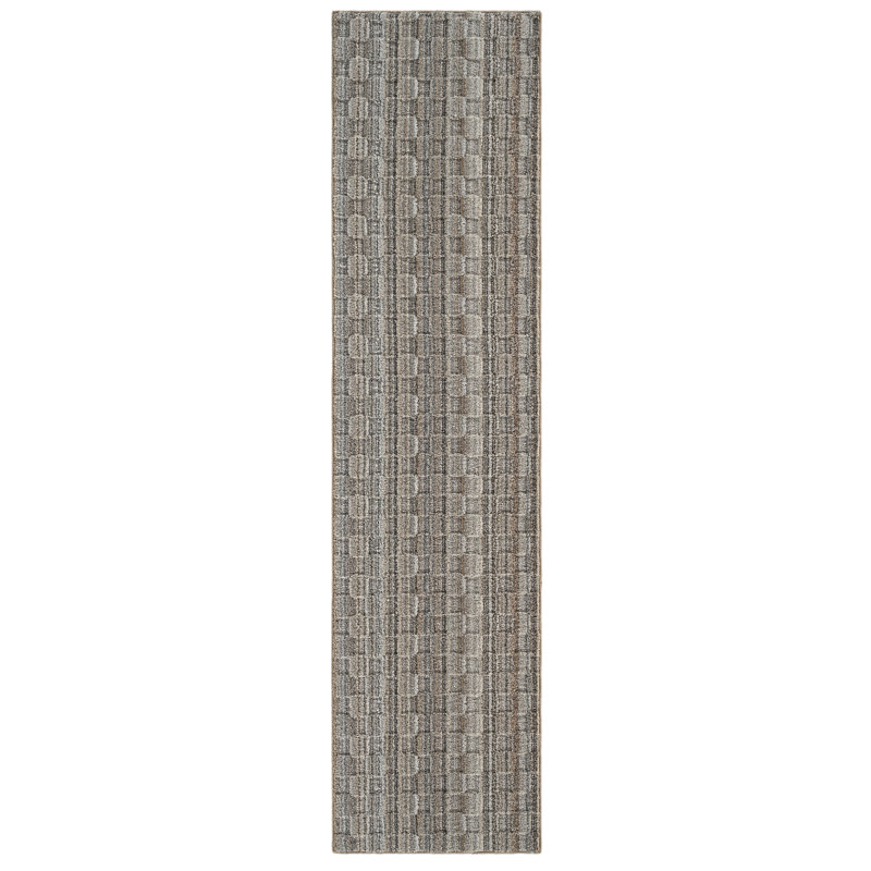 Studio Plush Mesh Modern Earthtone Area Rug, Non Slip, Abstract Rug, Foldable, Stain Resistant Rugs for Living Room, Bedroom, Neutral Tan, Gray, and Taupe