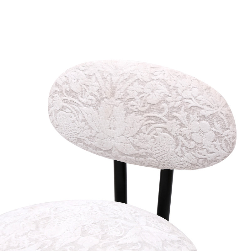 Ensemble de 2 tabourets de bar ronds à imprimé rond pour îlot de cuisine et salle à manger avec tabourets de comptoir et chaises