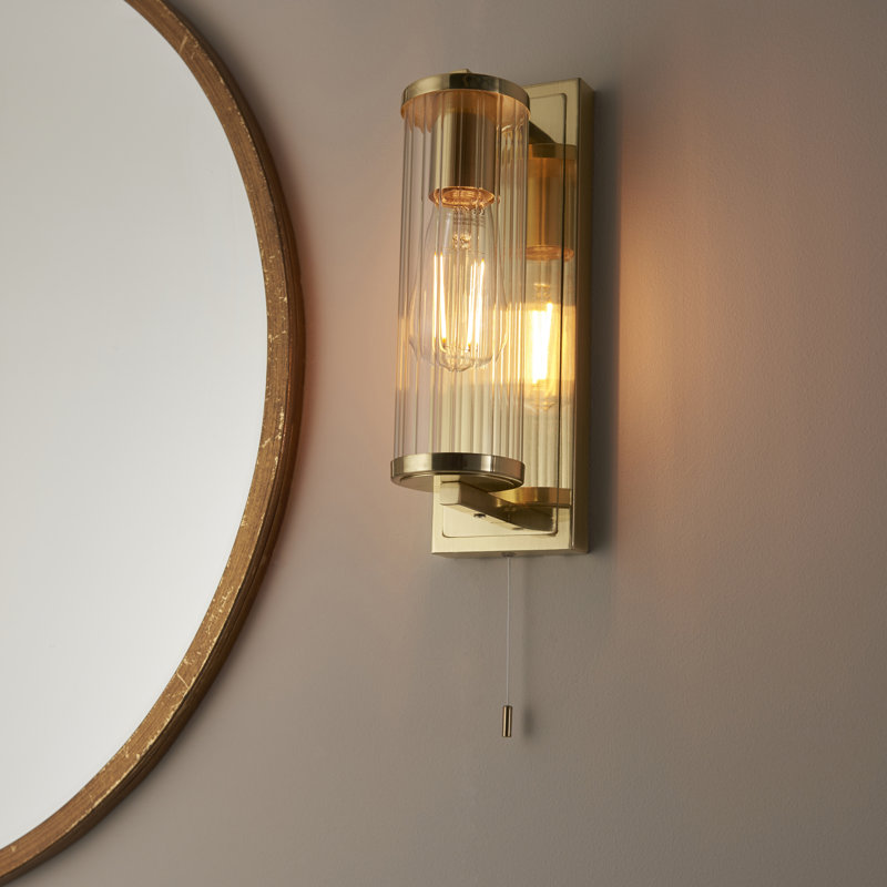 Orwin Candle Wall Light, Satin Brass