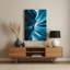 Paysage abstrait 29, art mural en métal bleu-1961624104